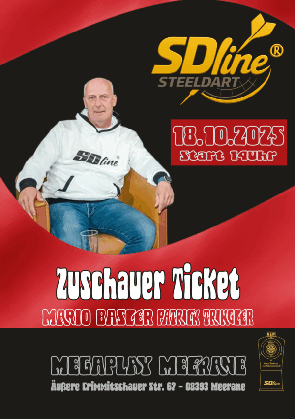 Zuschauer Eintritts-Ticket 18.10.25 Meerane mit Mario Basler LIVE vor Ort