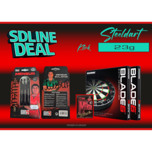 3er Set MENSUR 17.WM Karte-23G Steeeldarts 2x Blade6