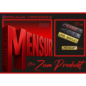 4er Set MENSUR FUNSchild alles signiert