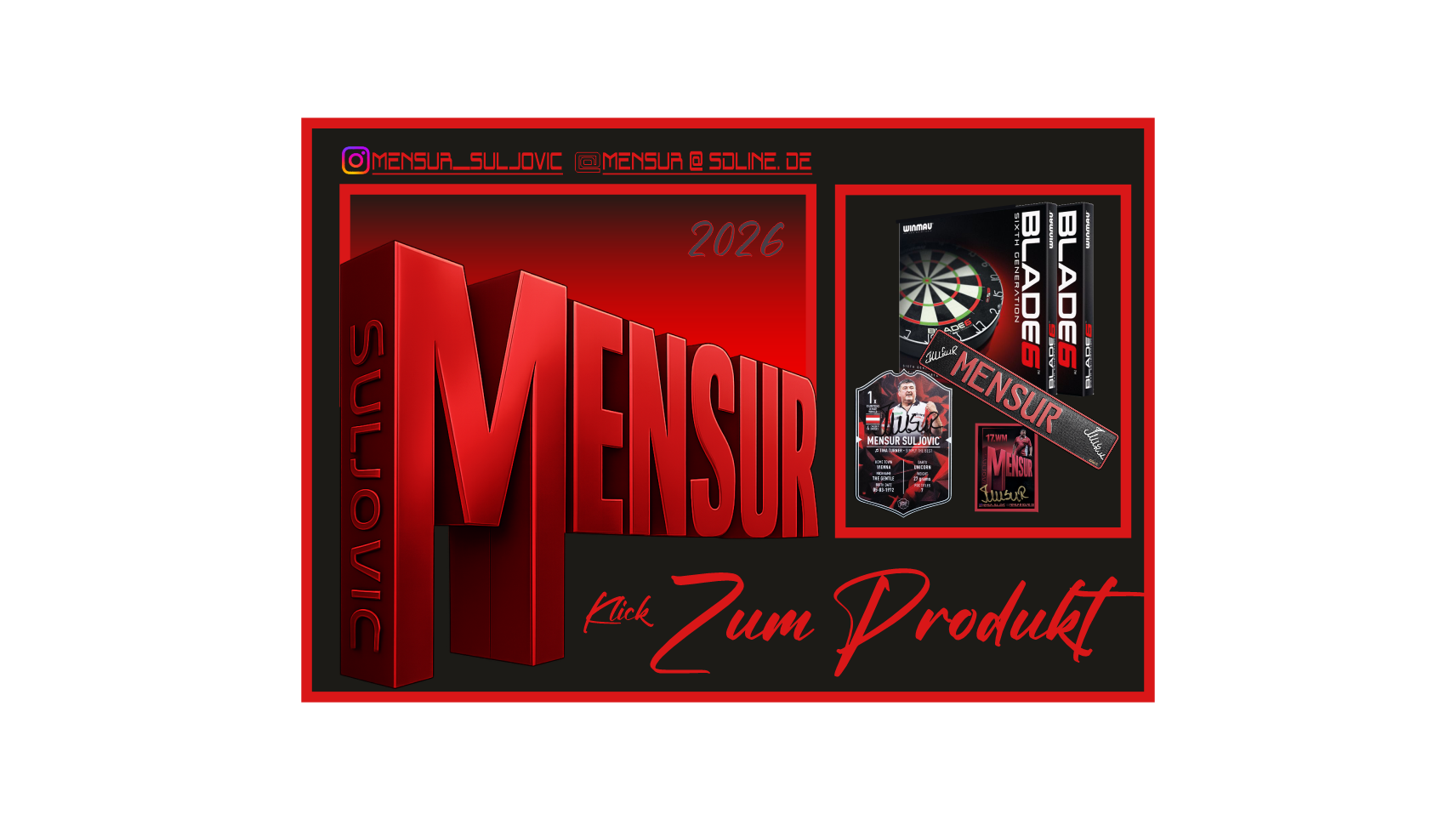 5er Set MENSUR Ultimate Karte alles signiert